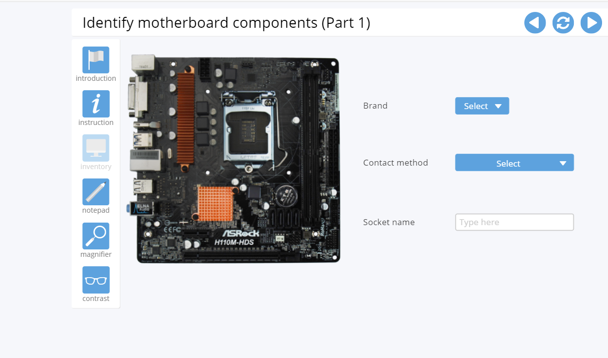 Identifying on sale motherboard components