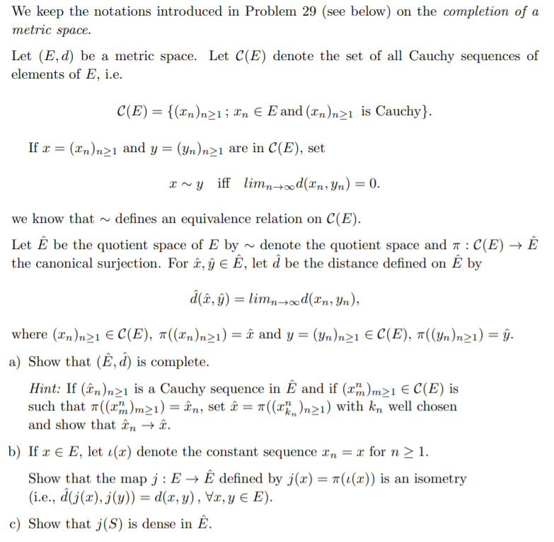 Solved We Keep The Notations Introduced In Problem 29 Se Chegg Com