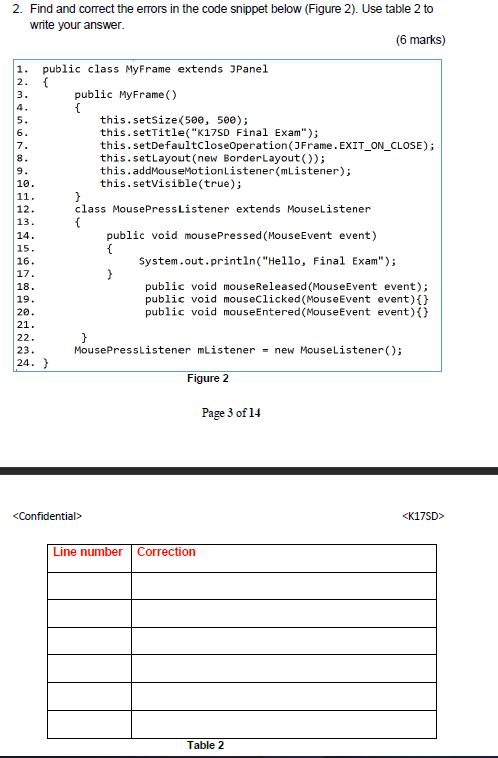 Solved 2. Find and correct the errors in the code snippet | Chegg.com