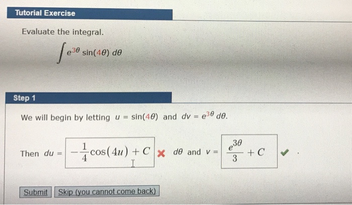 Solved Tutorial Exercise Evaluate The Integral 14 Sin2x