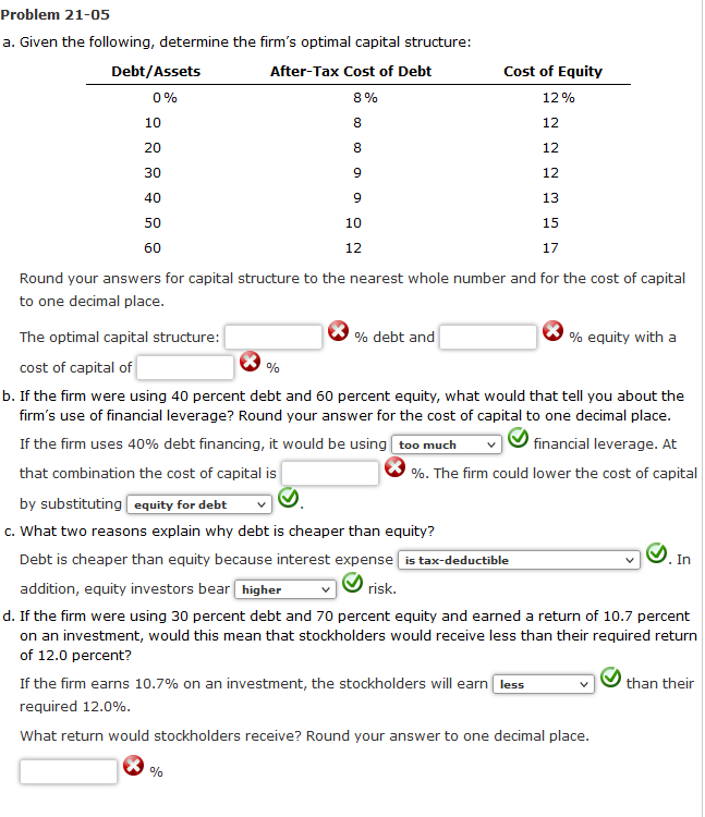 Solved Problem 21-05 a. Given the following, determine the | Chegg.com