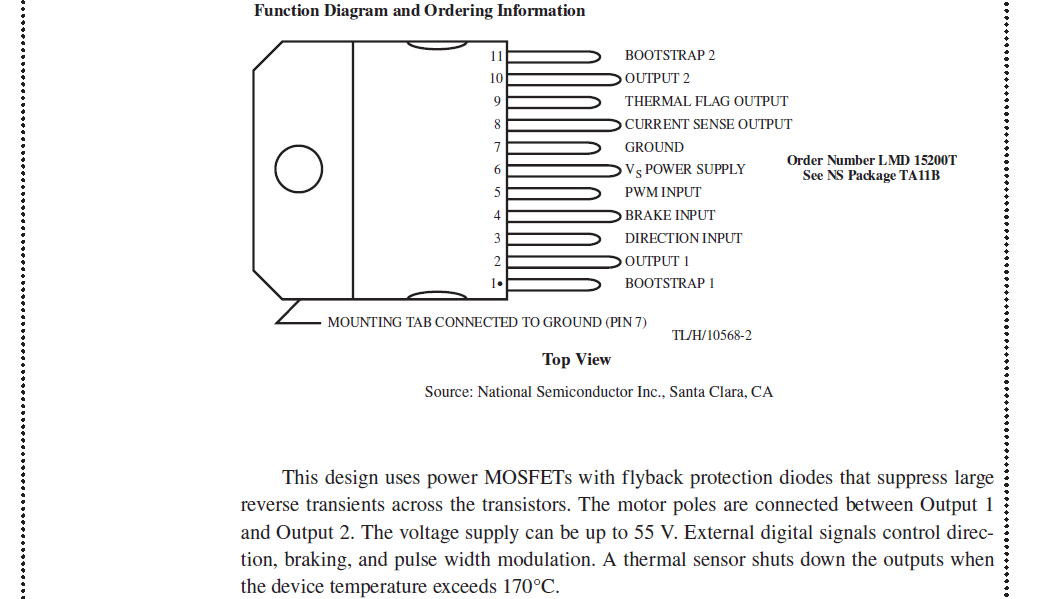 Recognizing that the Hbridge IC in Design Example