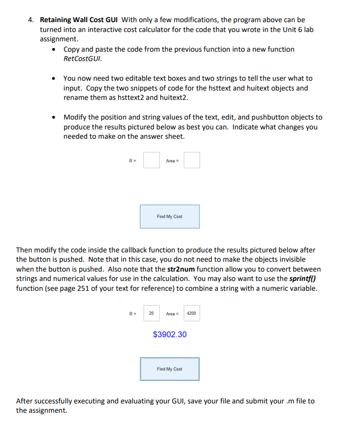Unit 8: Laboratory Activity Graphical User Interfaces | Chegg.com