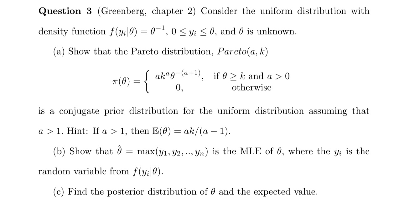 Solved Question 3 (Greenberg, chapter 2) Consider the | Chegg.com