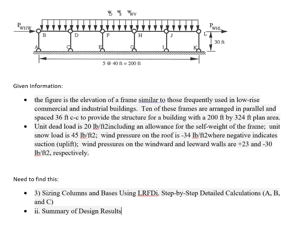 B W Www PWHW PWHL B D F H 30 Ft 5 @ 40 Ft = 200 Ft | Chegg.com