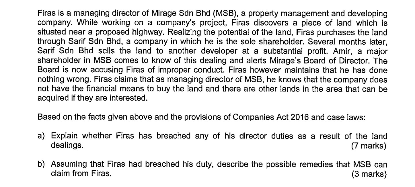 solved-firas-is-a-managing-director-of-mirage-sdn-bhd-msb-chegg