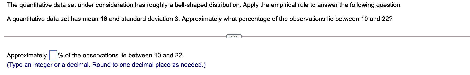 Solved The Quantitative Data Set Under Consideration Has | Chegg.com