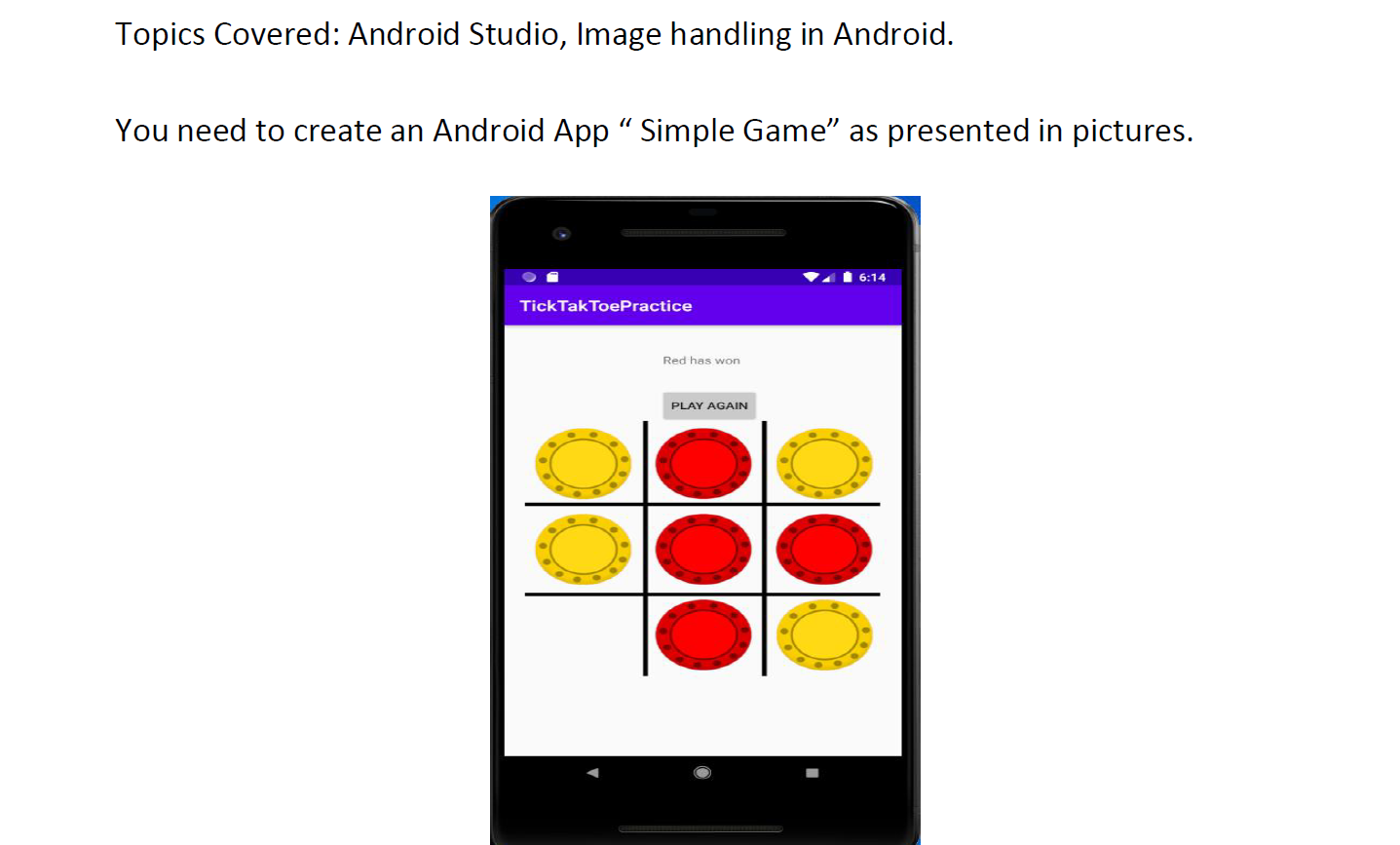 Solved Topics Covered Android Studio Image Handling In Chegg Com