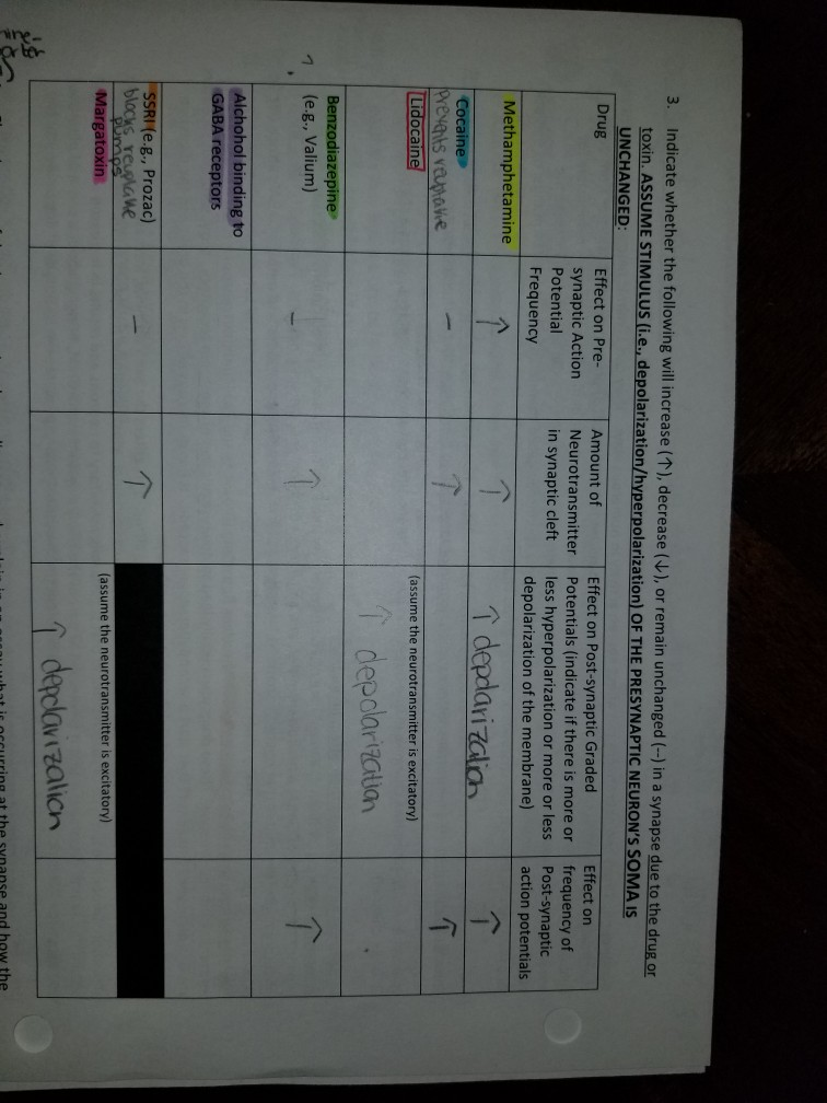 3. indicate whether the following will increase (t), | Chegg.com