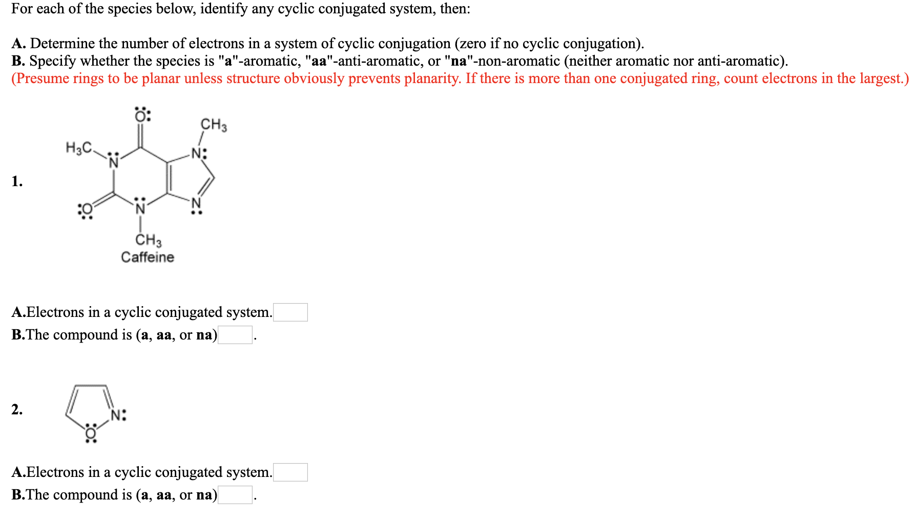 Solved For Each Of The Species Below Identify Any Cyclic 5479