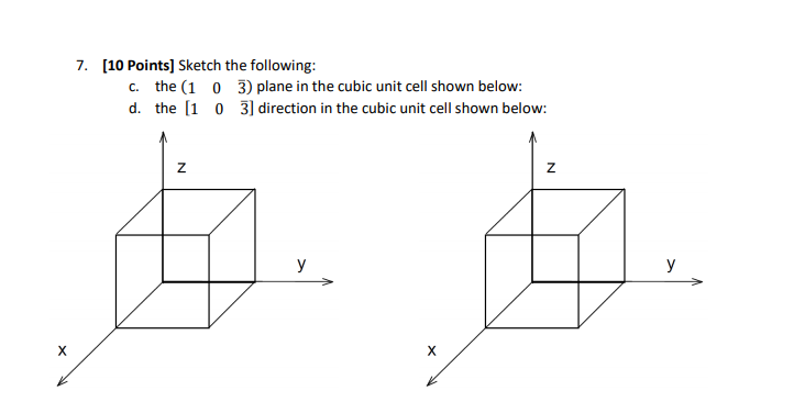 Solved 7. (10 Points] Sketch the following: C. the (1 03) | Chegg.com