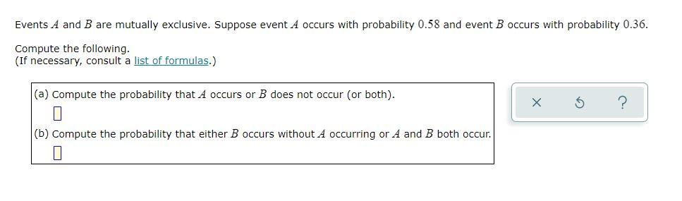 Solved Events A And B Are Mutually Exclusive Suppose Event 2557