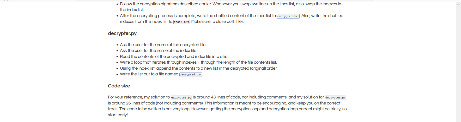 Encrypter / Decrypter This Assignment Exercises File | Chegg.com