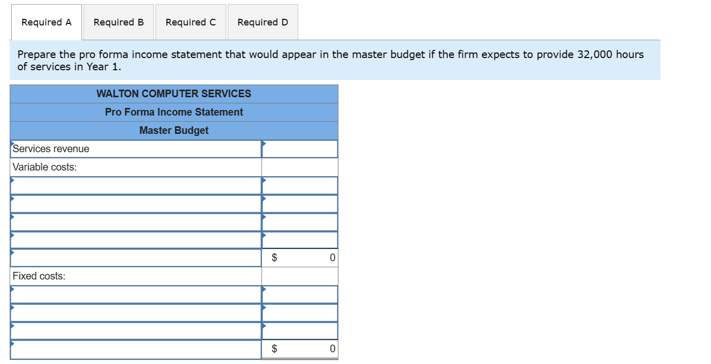 Solved Prepare the pro forma income statement that would | Chegg.com