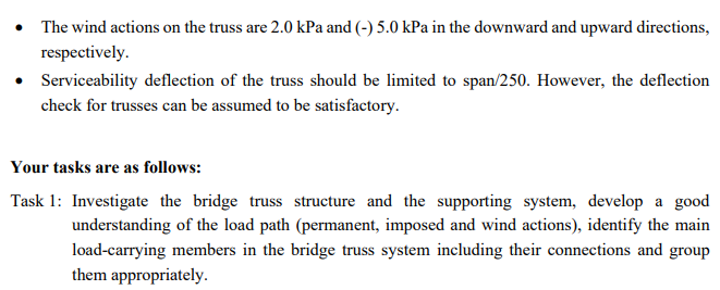 DESIGN OF A STEEL BRIDGE TRUSS SYSTEM Design Brief | Chegg.com
