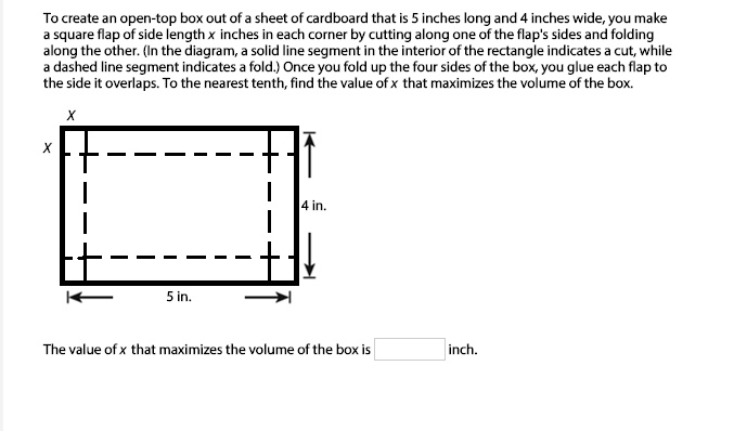 Solved To create an open-top box out of a sheet of cardboard | Chegg.com