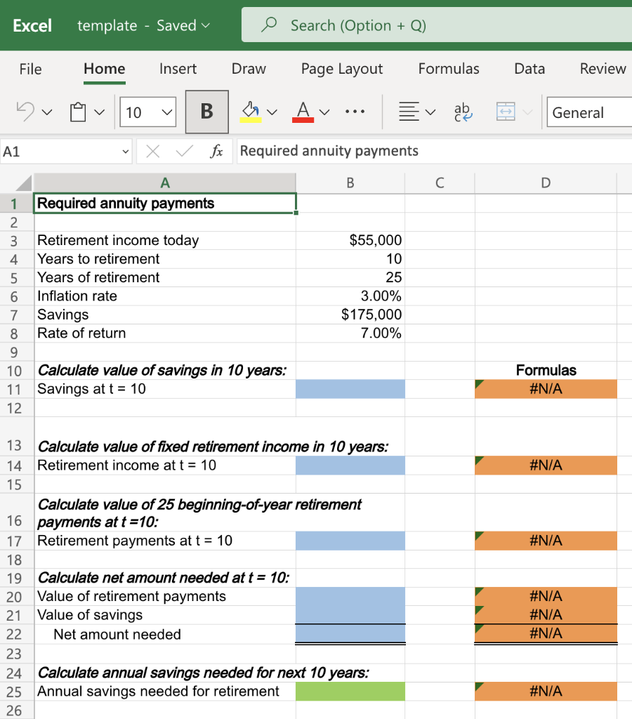 Solved Excel Online Structured Activity: Required annuity | Chegg.com