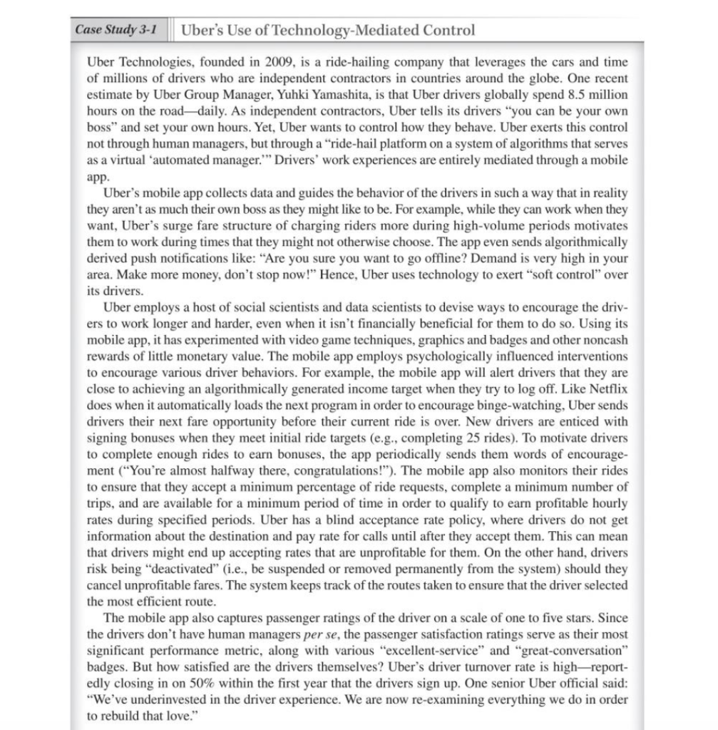 Solved What are the benefits to Uber of using  Chegg.com