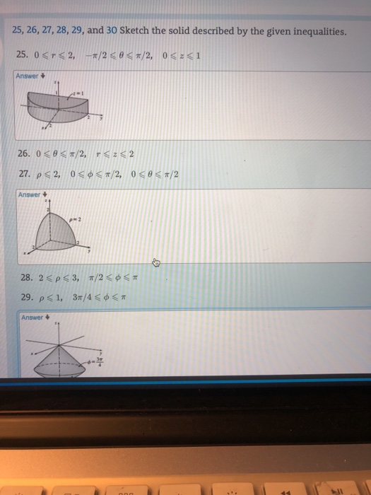 Solved 25, 26, 27, 28, 29, and 30 Sketch the solid described | Chegg.com