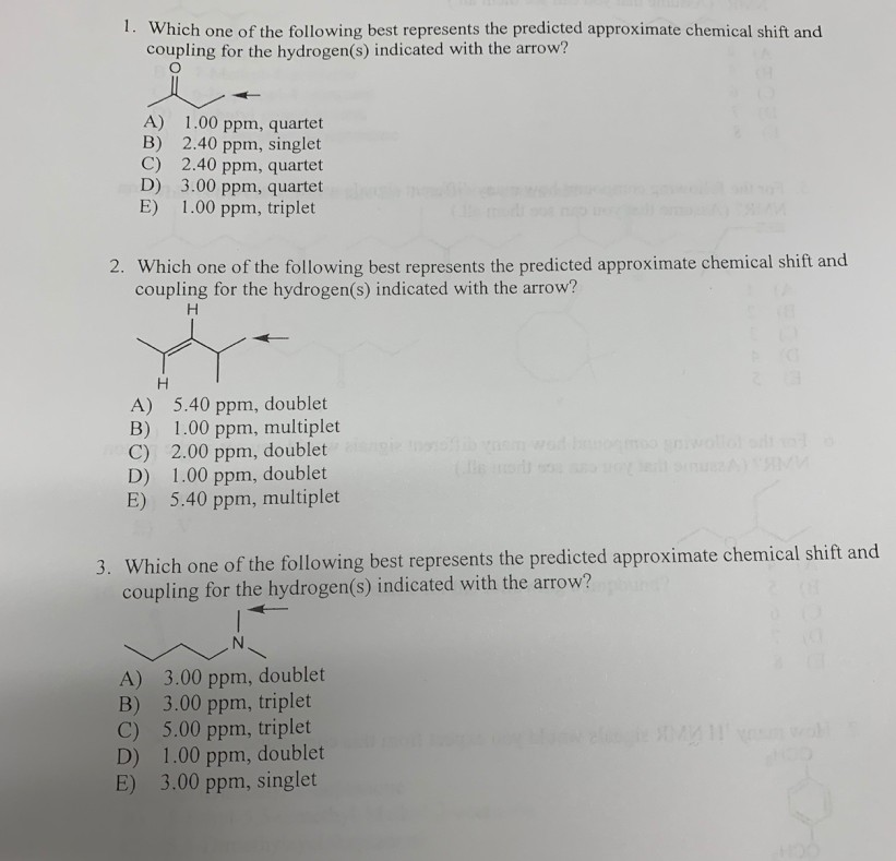 Solved 1. Which one of the following best represents the | Chegg.com