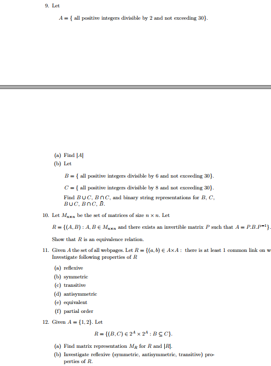 Solved (a) ﻿Find |A|(b) ﻿Let ﻿all Positive Integers | Chegg.com