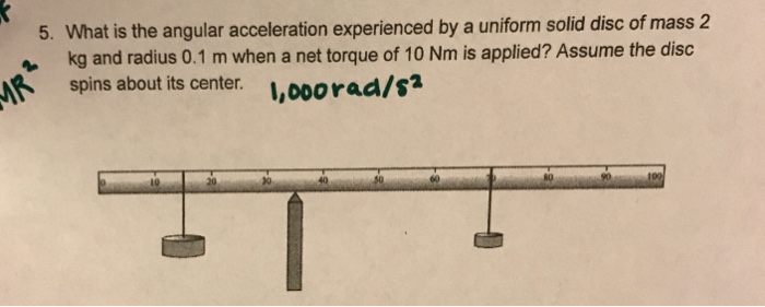 Solved what is the angular acceleration experienced by a | Chegg.com