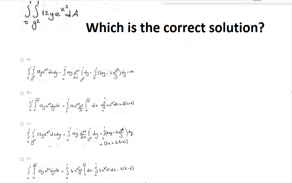 Solved Which is the correct solution? | Chegg.com