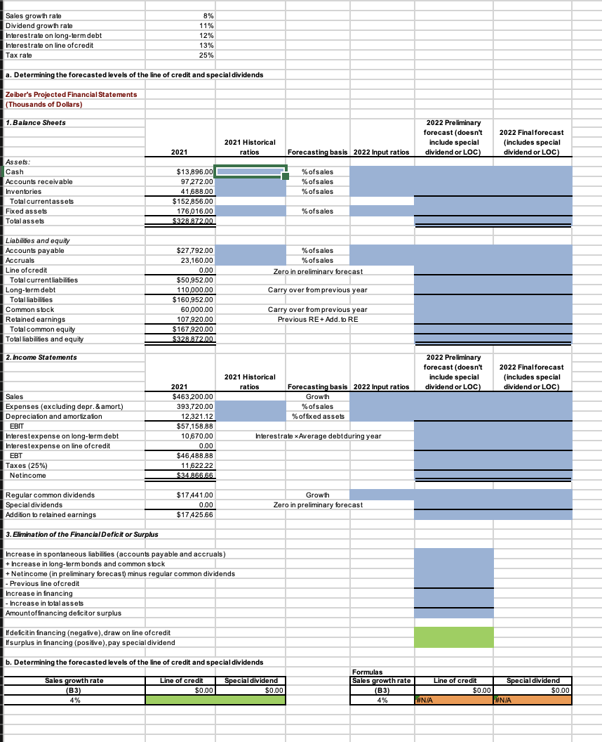 Excel Activity: Forecasting Financial Statements 