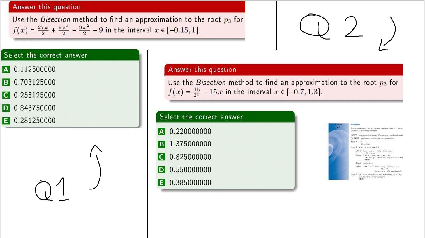 Solved Answer This Question Use The Bisection Method To Find | Chegg.com