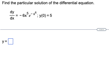 Solved Find the particular solution of the differential | Chegg.com