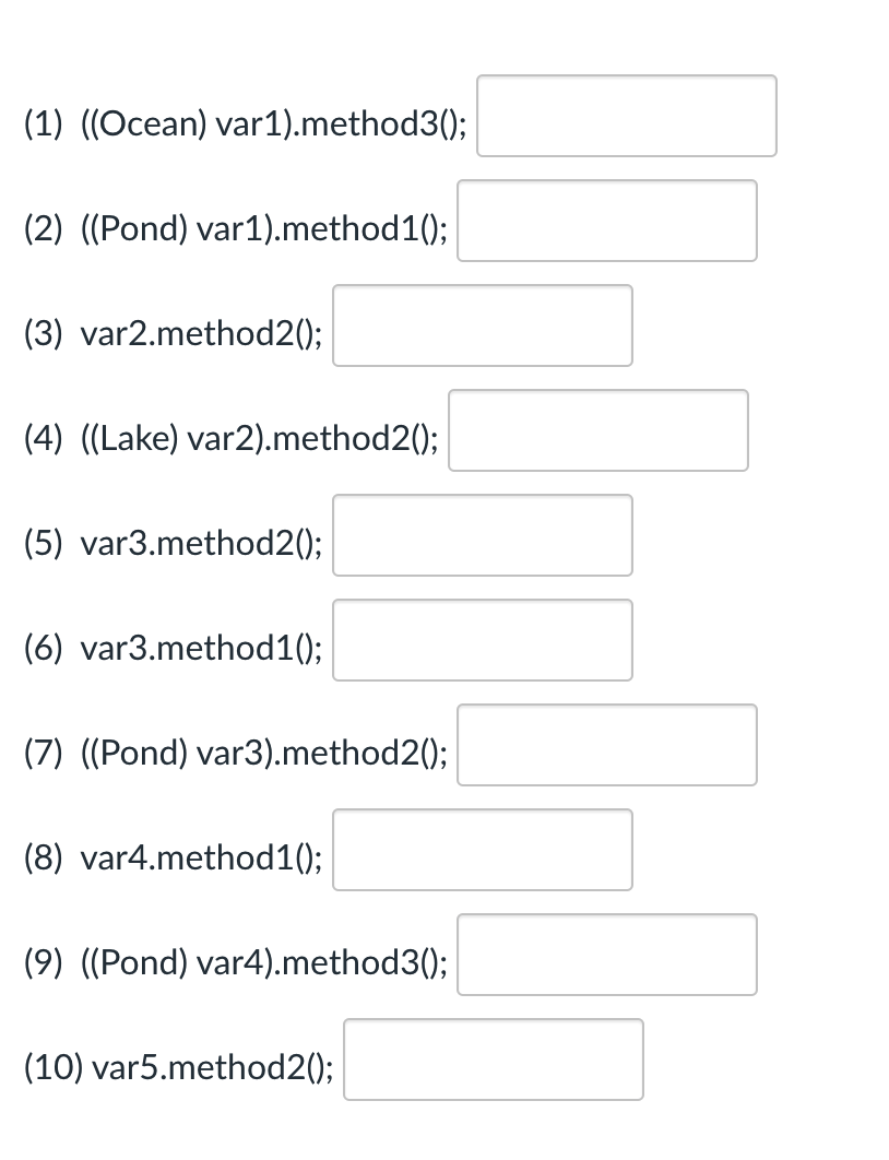 Ocean Class 1 Public Class Ocean Extends Bay 2 3 Chegg