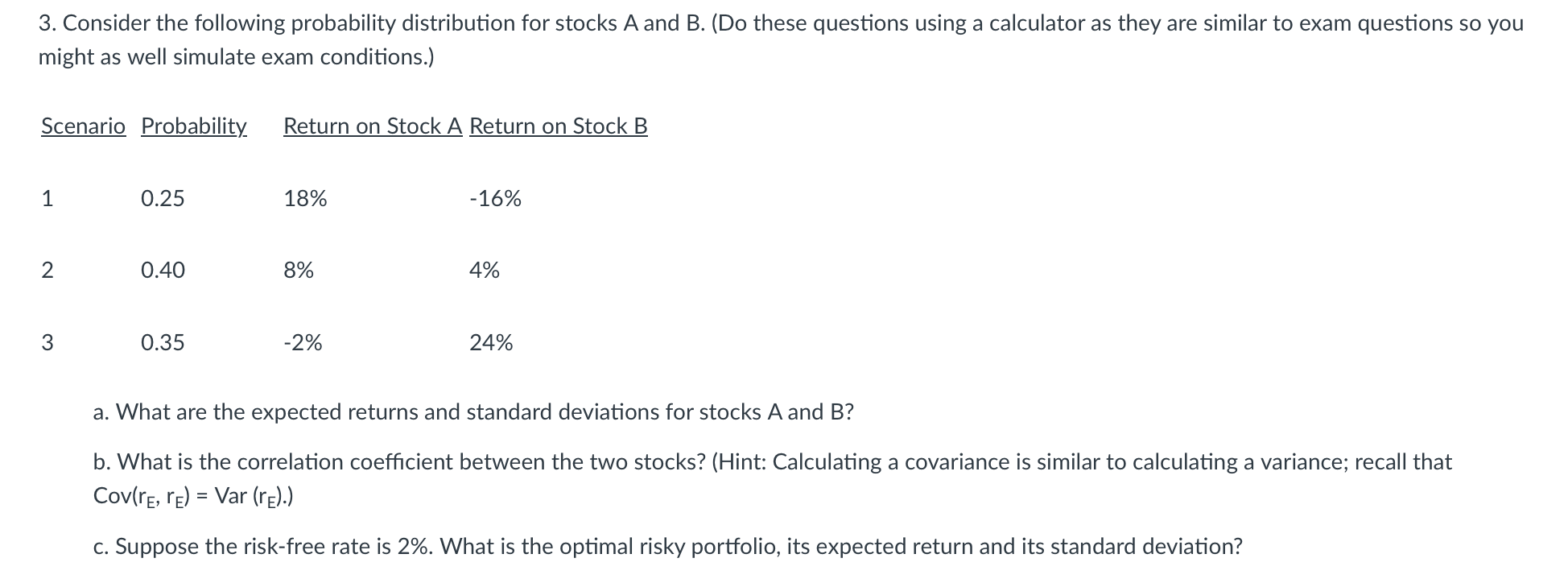 Solved 3. Consider the following probability distribution | Chegg.com