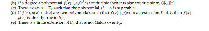 Solved B If A Degree 3 Polynomial F X E Q 2 Is Irredu Chegg Com