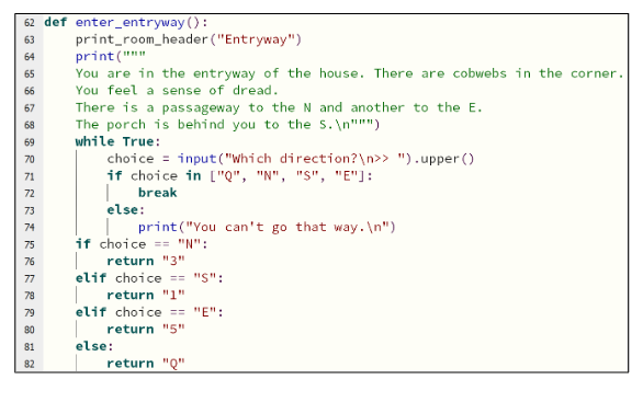 Create a python file called text_adventure_example.py | Chegg.com