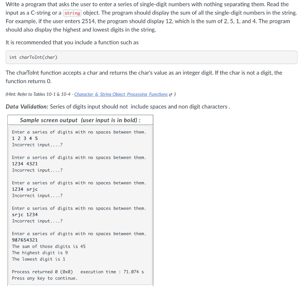 Solved Write a program that asks the user to enter a series | Chegg.com