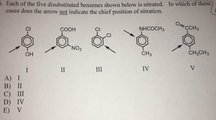 solved-each-of-the-five-disubstituted-benzenes-shown-below-chegg