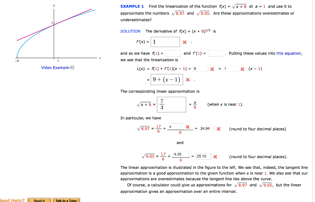 Solved 8.975 EXAMPLE 1 Find the linearization of the | Chegg.com