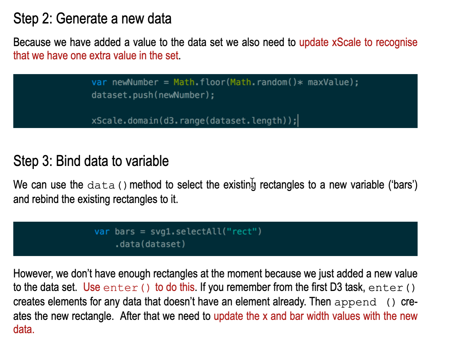 I\|tStep 2: Generate a new data Because we have added | Chegg.com