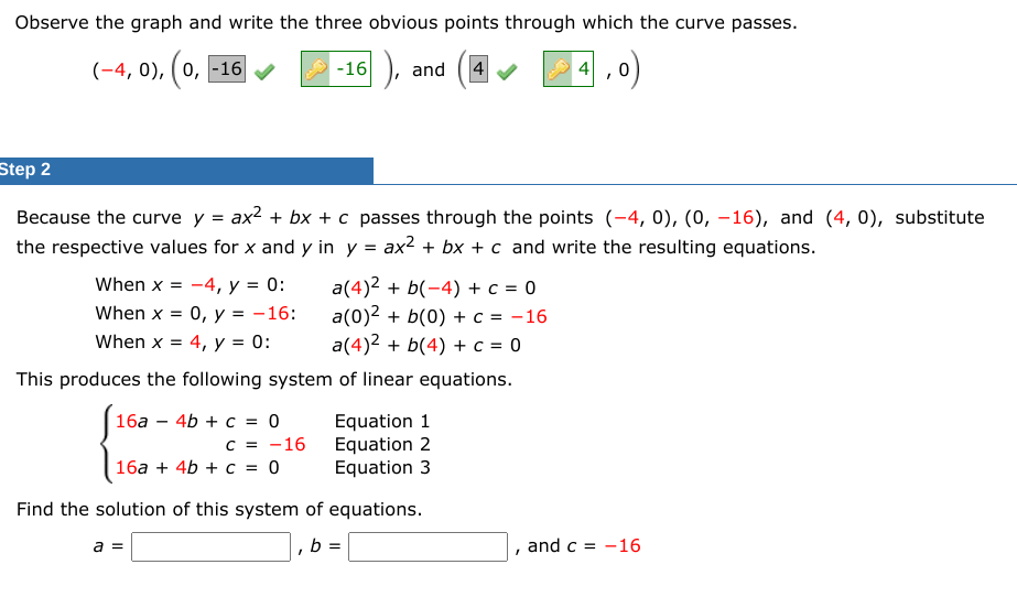 Solved Observe the graph and write the three obvious points | Chegg.com