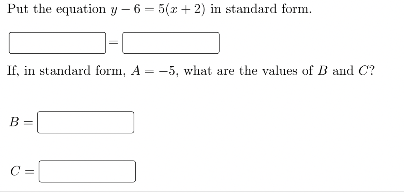 2 x 3 2 5x 6 in standard form