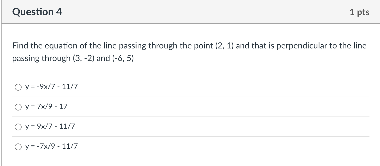 Solved Find The Equation Of The Line Passing Through The | Chegg.com