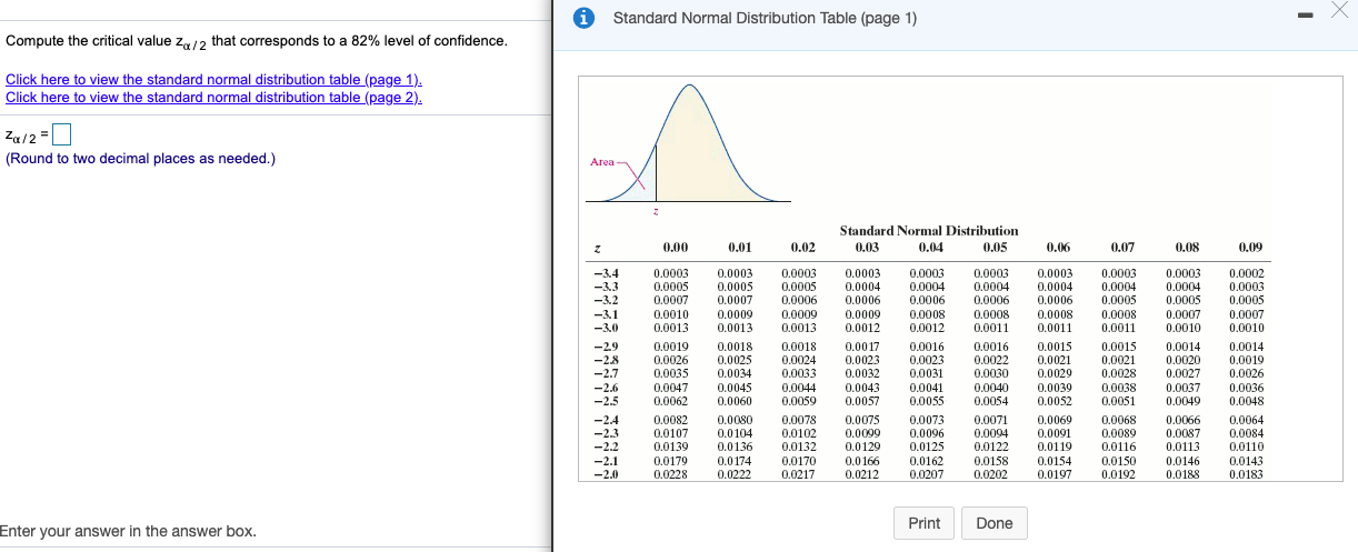 Solved 0 Standard Normal Distribution Table (page 1) Compute 