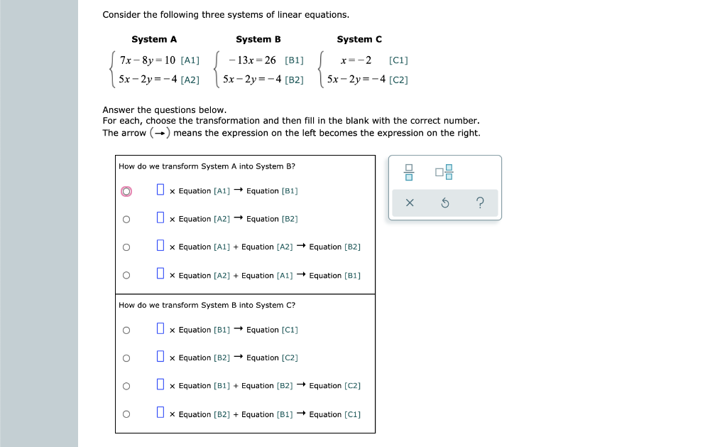 Solved Consider The Following Three Systems Of Linear | Chegg.com