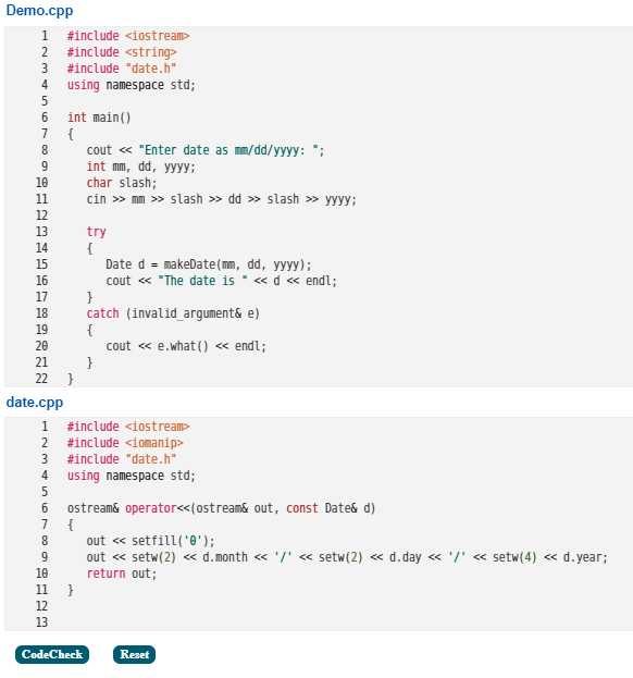 Solved Consider this Date type. Write a factory function to | Chegg.com