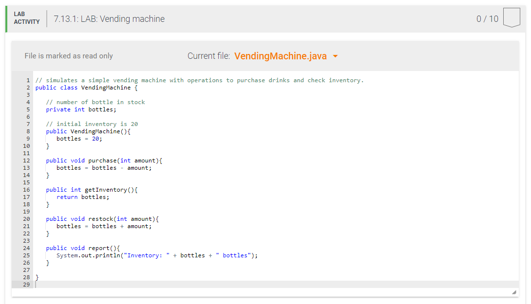 7.13 LAB Vending machine Given two integers as user