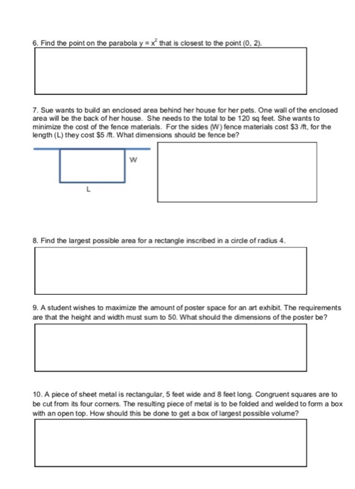 Solved Answer each of the problems. Make sure to show all | Chegg.com