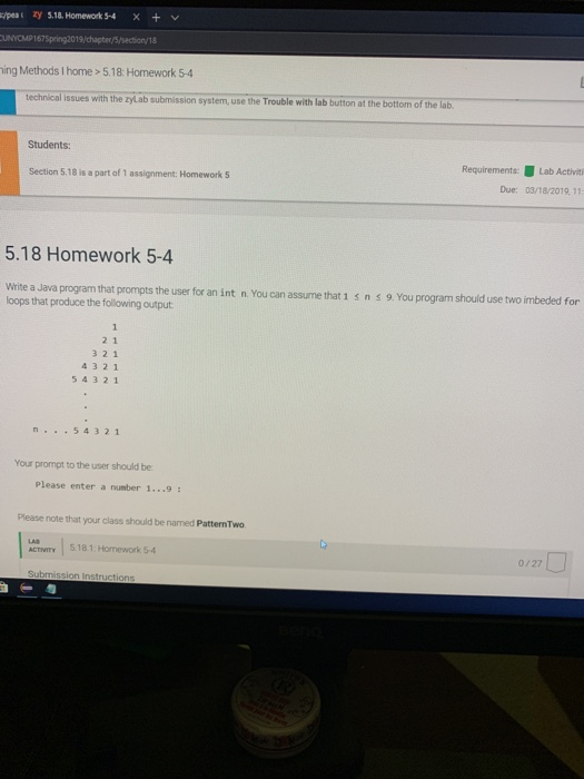Solved UNYCMP1675pring2019/chapter/5/sectio8 ing Methods I | Chegg.com
