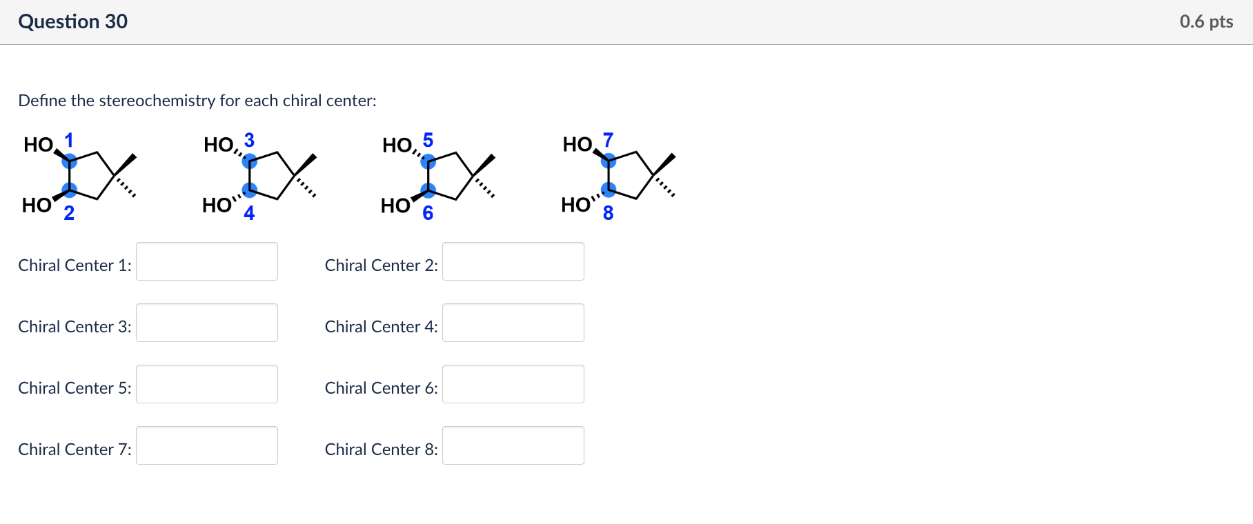 Solved Define The Stereochemistry For Each Chiral Center: | Chegg.com