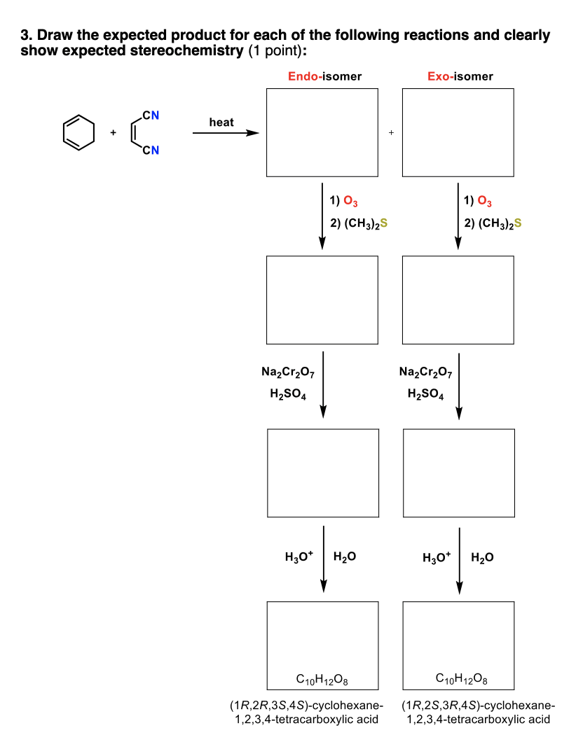 Solved Draw the expected product for each of the following | Chegg.com