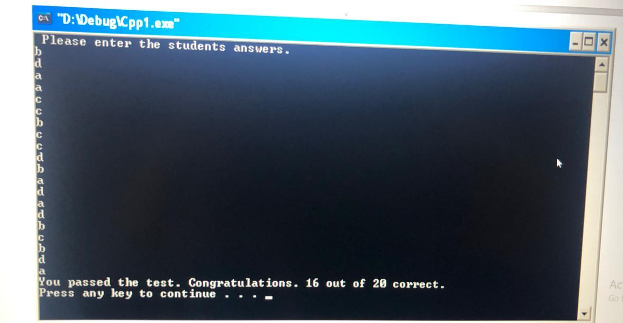 Solved Assignment Your program should store the answers | Chegg.com